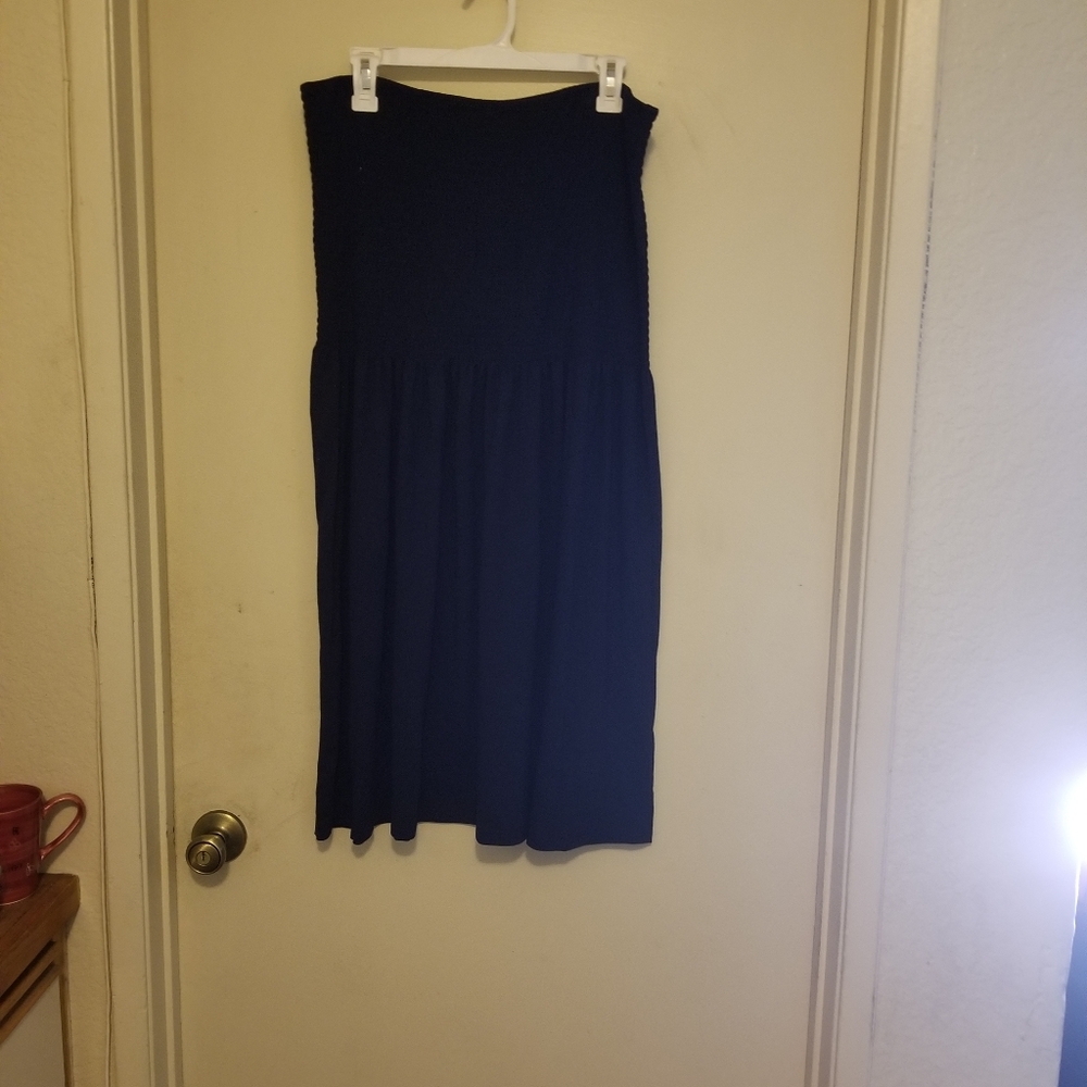 Navy blue halter dress